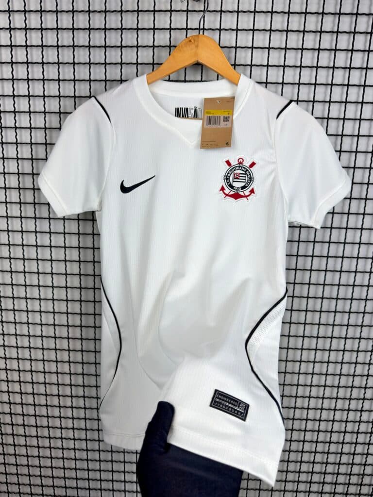 Camisa Corinthians Branca Torcedor Feminina 26/27
