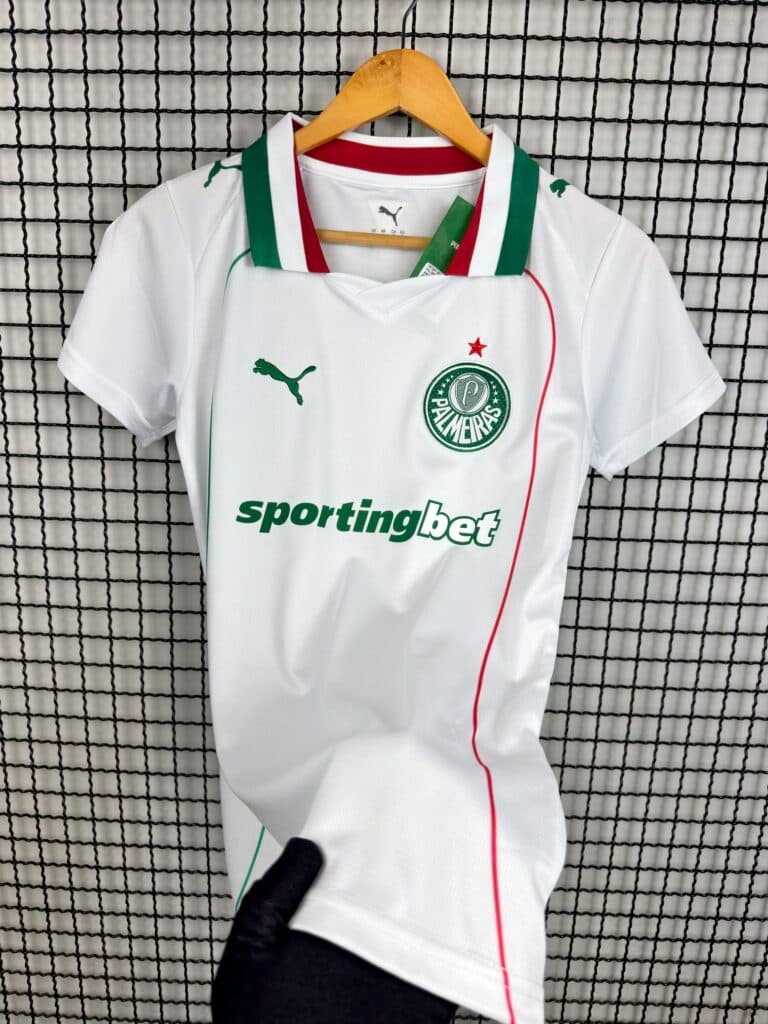 Camisa Palmeiras Branca Polo Torcedor Feminina 26/27