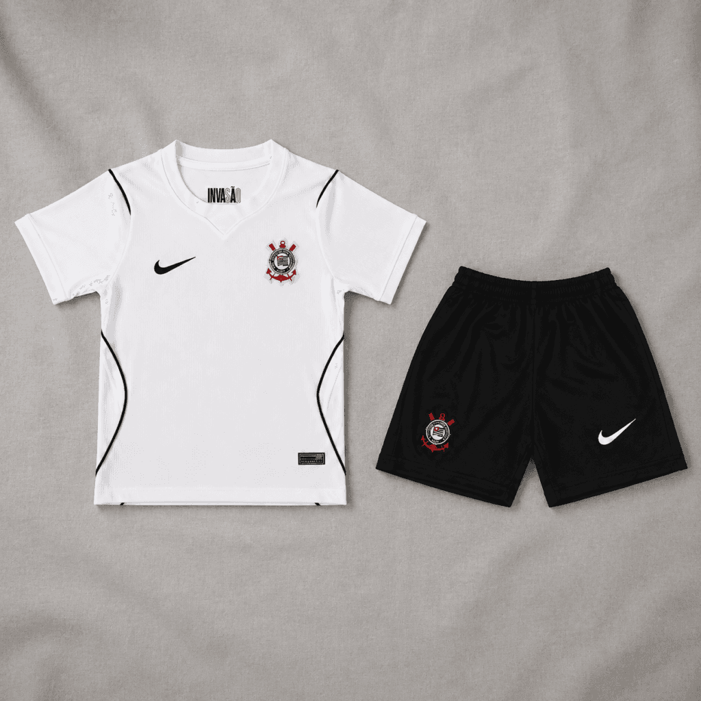 Kit Infantil Corinthians Branca 26/27