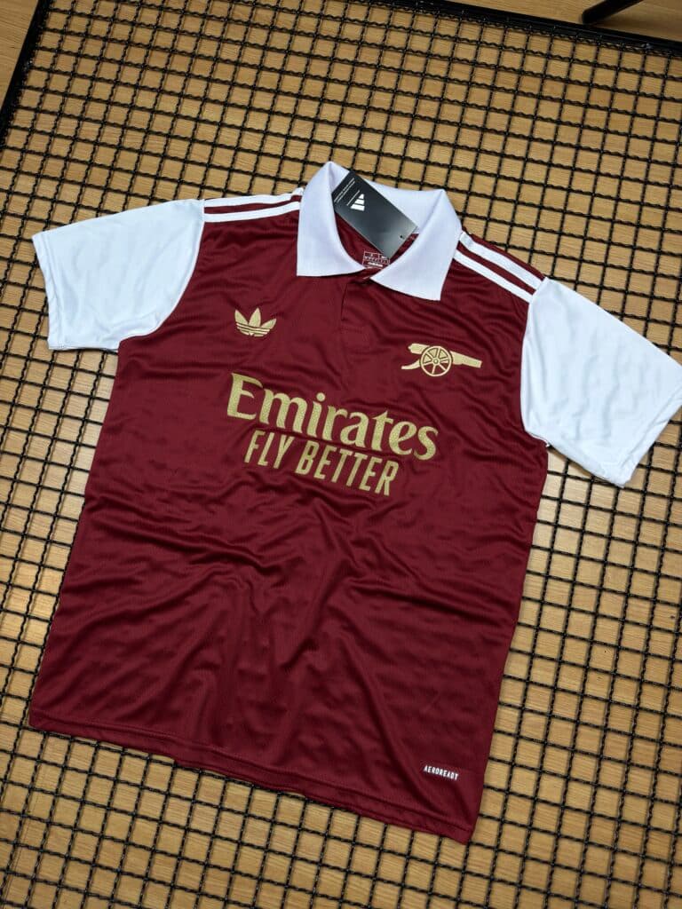 Camisa Arsenal Polo Vinho c/ Branco · Nacional Premium
