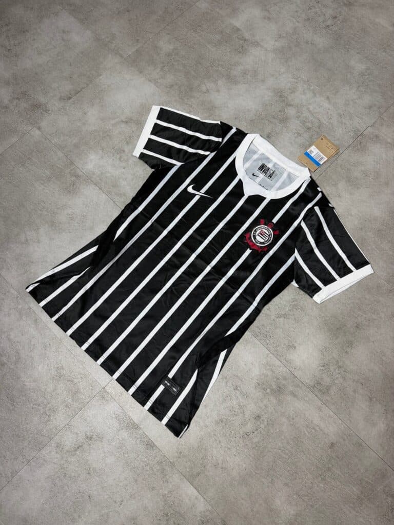 Camisa Corinthians Preta Listrada 26/27 - Feminina