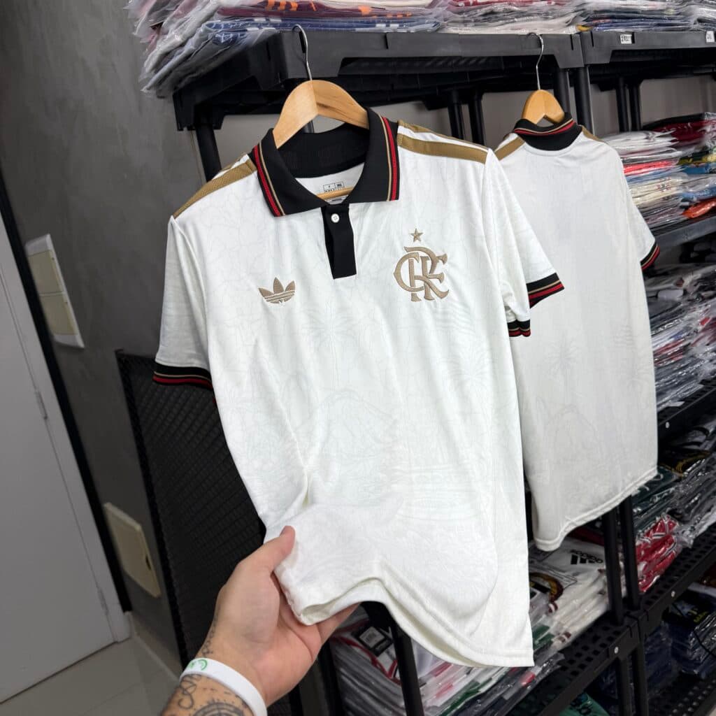 Camisa Flamengo Polo Bege 26/27 · Nacional Premium