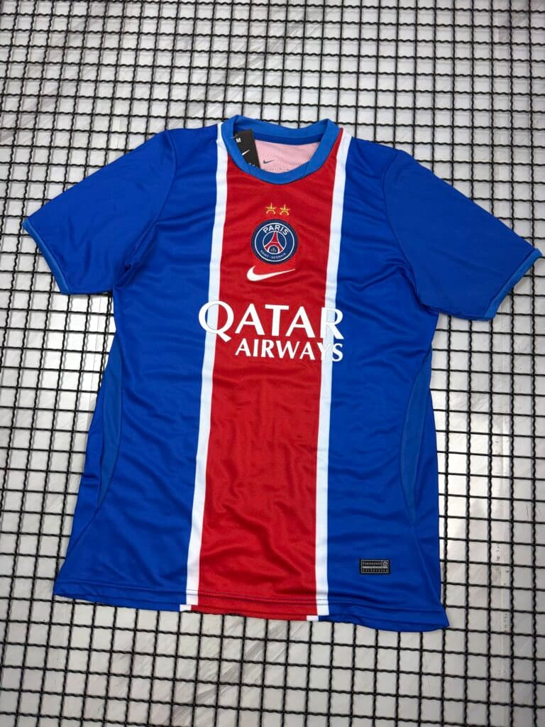 Camisa PSG Azul c Vermelho 26/27 · Nacional Premium