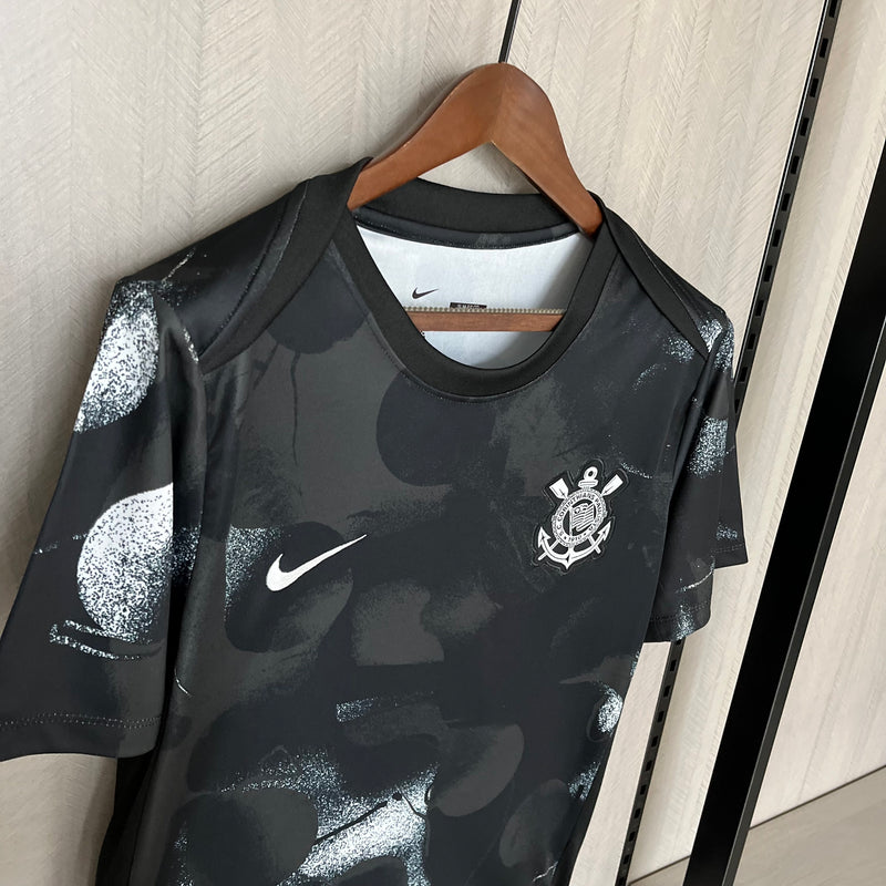 Camisa Corinthians 25/26 Treino - Preta - Versão Torcedor