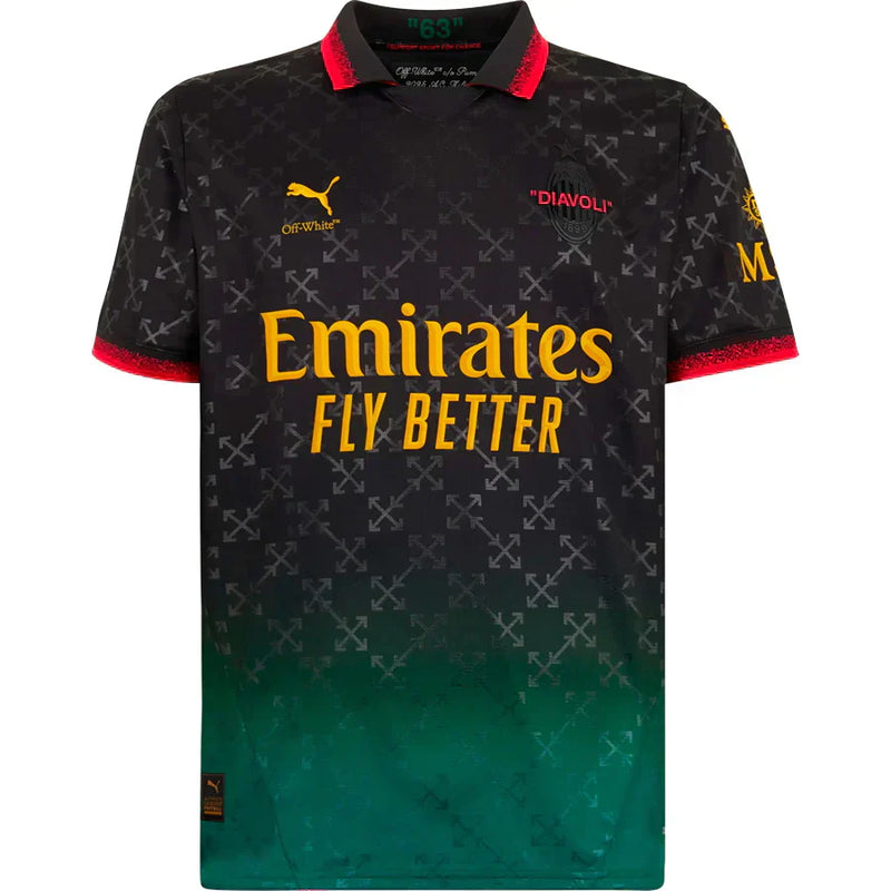 Camisa AC Milan 25/26 Edição Comemorativa - Preta - Versão Torcedor