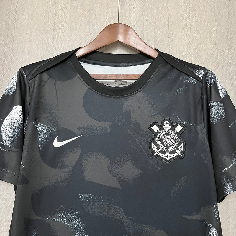 Camisa Corinthians 25/26 Treino - Preta - Versão Torcedor