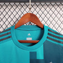 Camisa Retrô Real Madrid II Away Adidas 2017/18 Manga Longa Azul