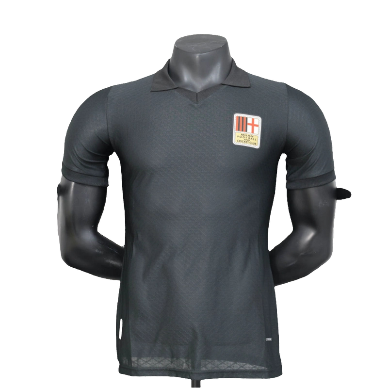Camisa AC Milan 25/26 Edição 125º Aniversário - Preta - Versão Jogador