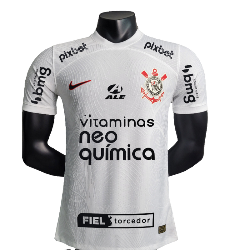 Camisa Corinthians 23/24 I Home - Todos os Patrocínios - Versão Jogador