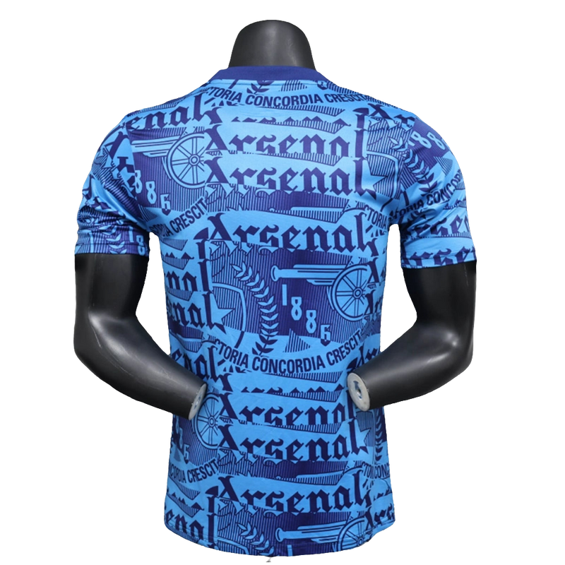 Camisa Arsenal 25/26 Pré-Jogo - Azul - Versão Jogador