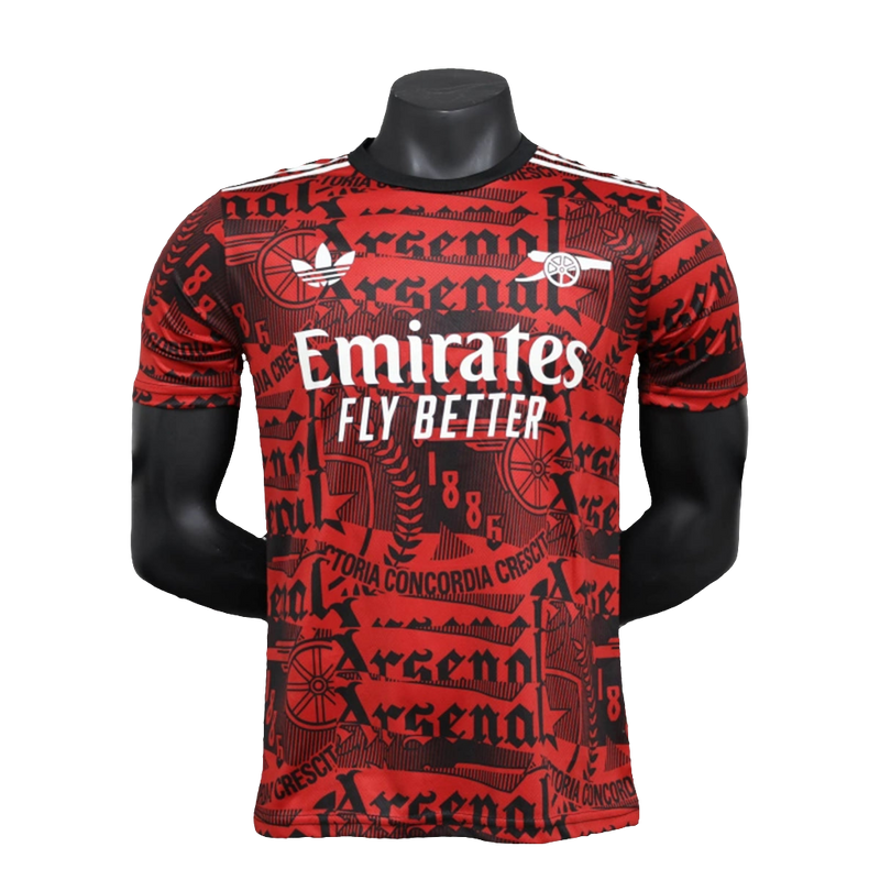 Camisa Arsenal 25/26 Treino - Vermelho Escuro - Versão Jogador