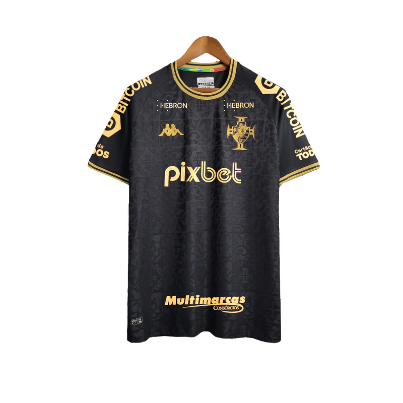 Camisa Vasco 22/23 Goleiro - Preto - Todos os Patrocínios - Versão Torcedor
