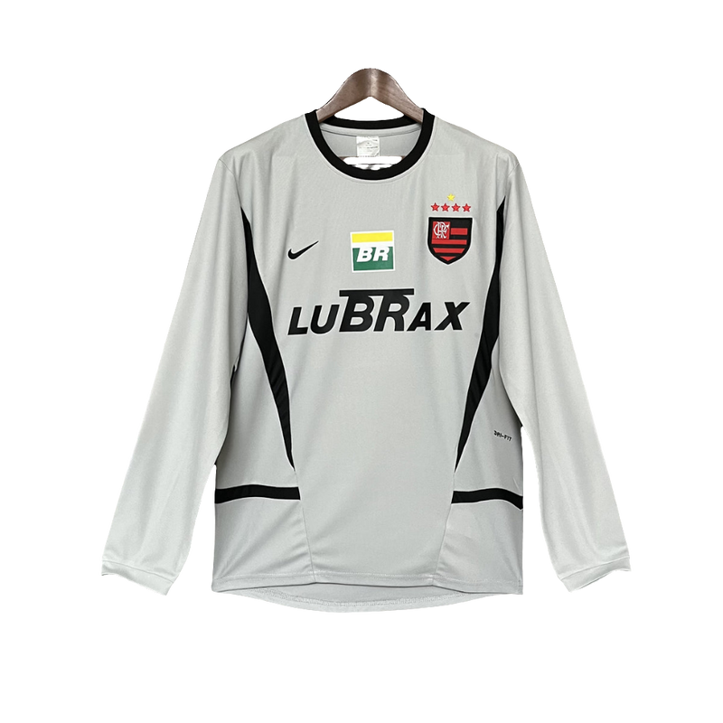 Camisa Flamengo 02/03 Goleiro Cinza - Versão Retrô Manga Longa