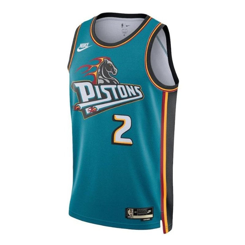 Camisa NBA Cade Cunningham - Detroit Pistons - 2023 Azul Petróleo - Edição Clássica