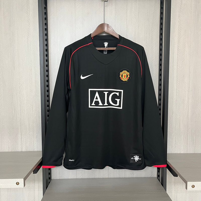 Camisa Manchester United 07/08 II Away - Versão Retrô Manga Longa