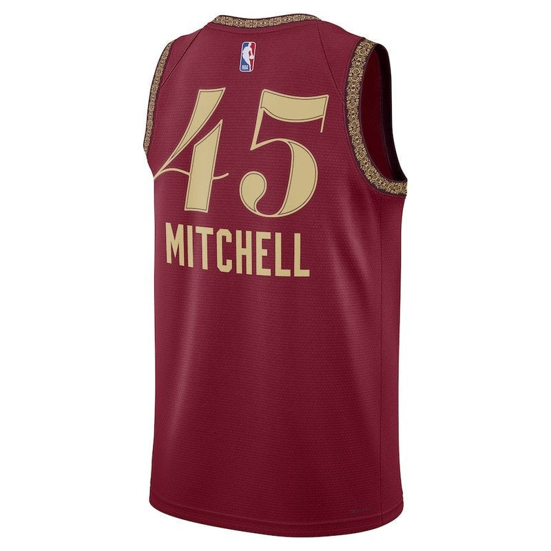 Camisa NBA Donovan Mitchell - Cleveland Cavaliers - 23/24 - Bordô - Edição Cidade