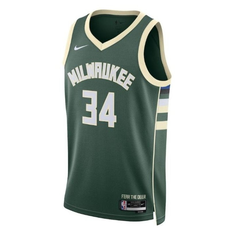 Camisa NBA Giannis Antetokounmpo - Milwaukee Bucks - 2023 - Edição Ícone - Hunter Green