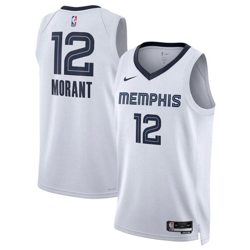 Camisa NBA Ja Morant - Memphis Grizzlies - 2023 - Edição Associação - Branco