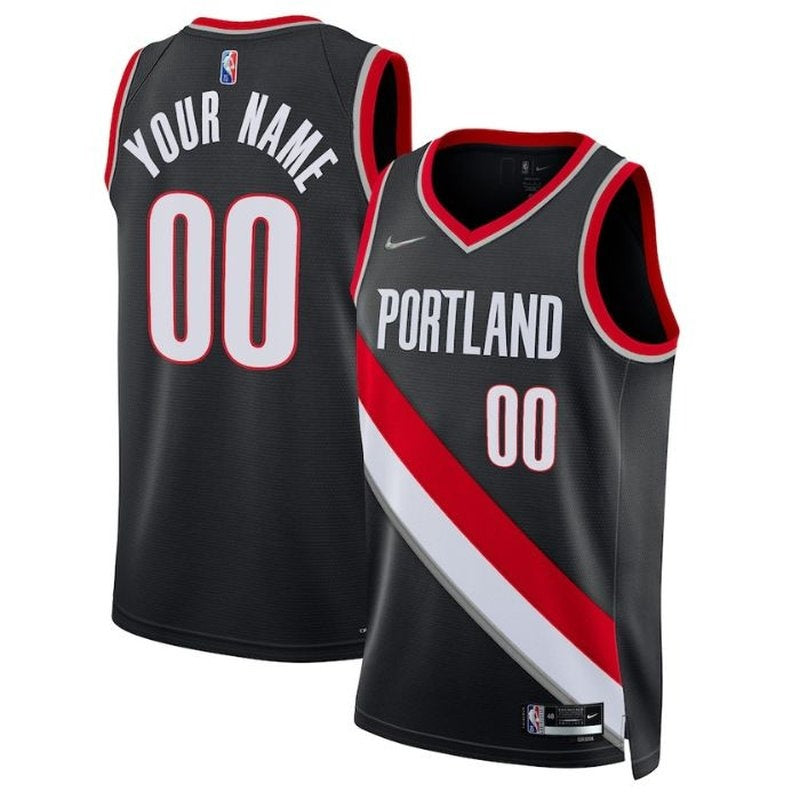 Camisa NBA - Portland Trail Blazers - 2023 Diamante - Edição Ícone - Preto